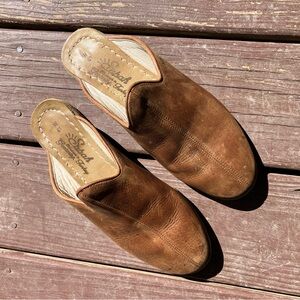 Sabah Brown Leather Slides